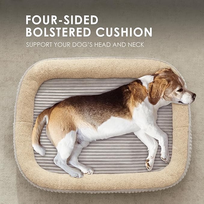Orthopedic Dog Bed for XL Large Dogs 4-Sided Bolster 35 x 28 Inch,