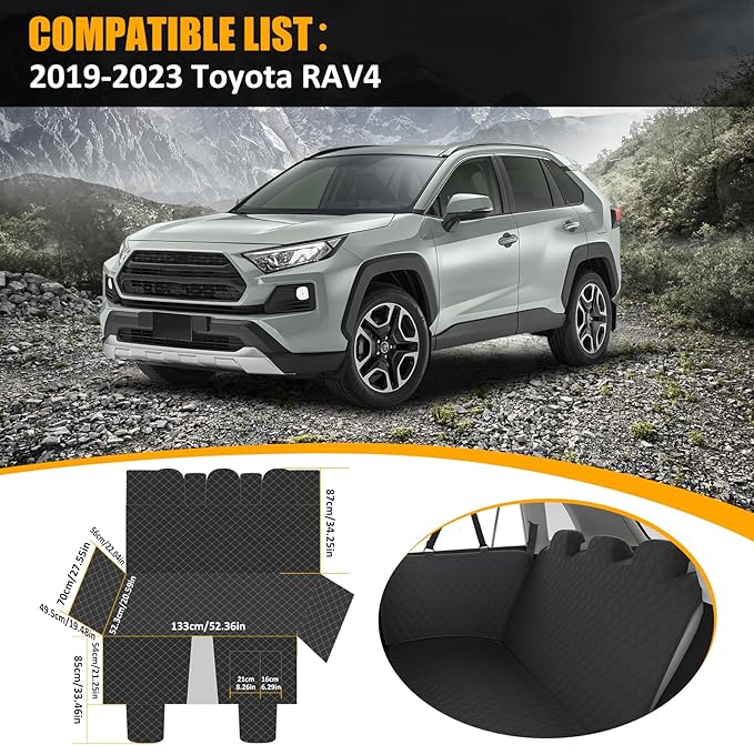D-Lumina Pets Dog Car Seat Cover Compatible with Toyo-ta RAV4 2019-2023 RAV4, Toyo-ta RAV4 Interior