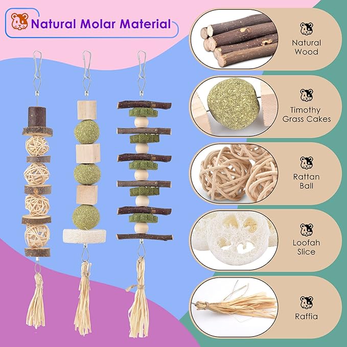 Bissap 3PCS Bunny Chew Toys