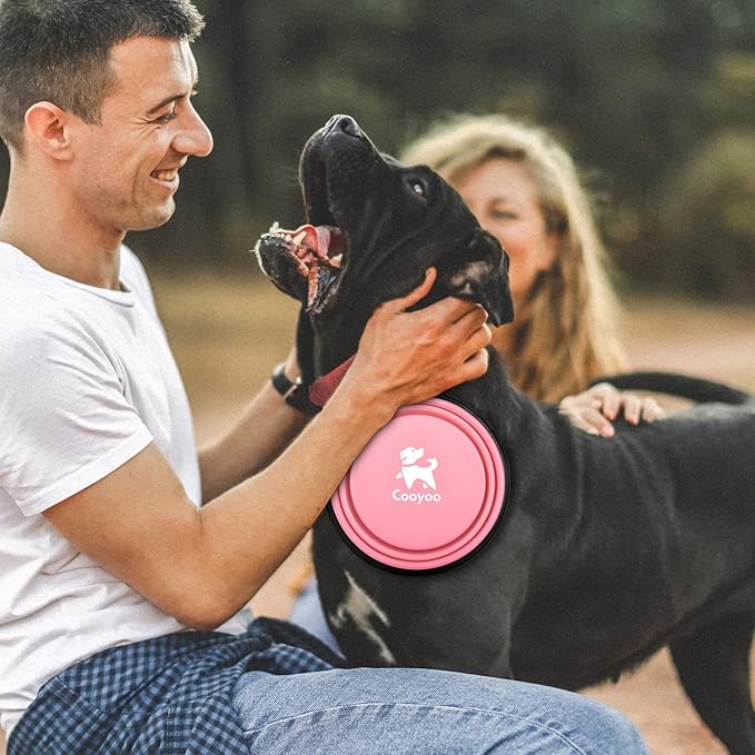 COOYOO Collapsible Dog Bowl 2 Pack 2 Carabiners