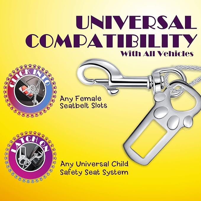 No Chew/Chew Proof Dog Car Seatbelt Safety Restraint 16 Inches