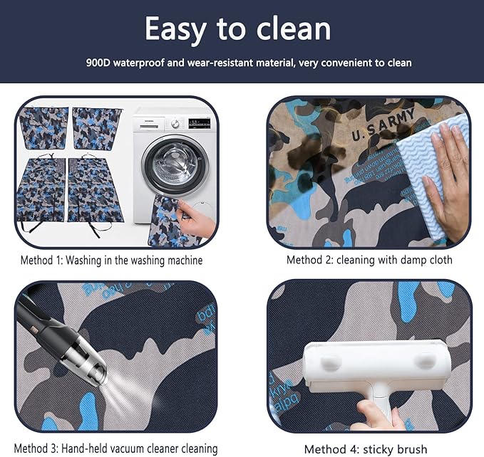 Dog Car Seat Cover for Back Seat 54''W×58''L (900D-6-1-blue)