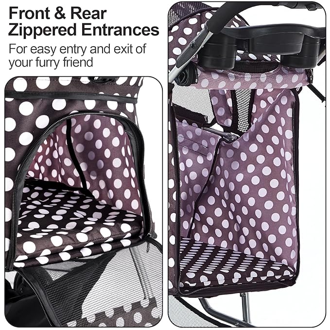 Dog Stroller for Small Dogs 3 Wheels,