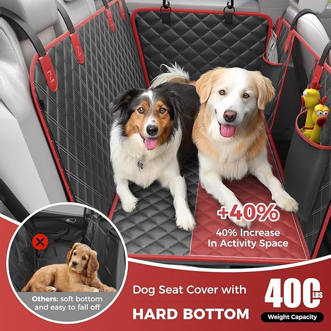 Dog Car Seat Cover +40% Space, 400 lbs