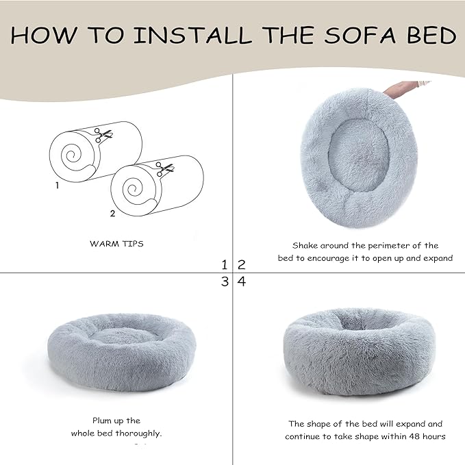 39'' inch Calming Dog Bed