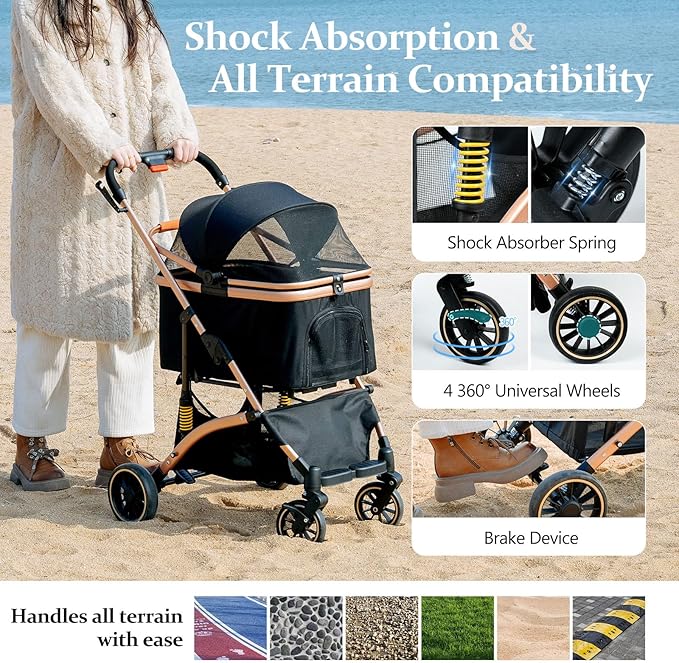 Pet Stroller 4 Wheels