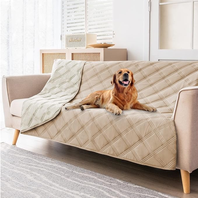 SUNNYTEX Waterproof & Reversible Dog Bed Cover Sofa
