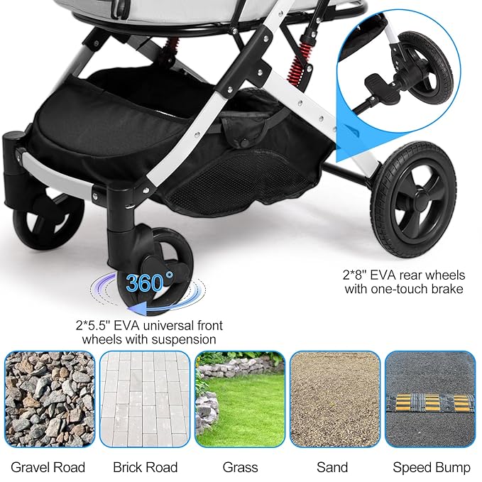 Pet Stroller for Middle Dogs Cats with Pets