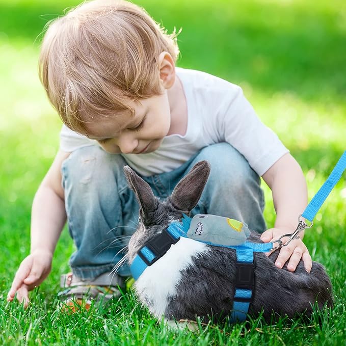 Tondiamo 4 Sets Adjustable Bunny Rabbit Harness and