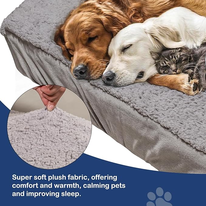 Dog Bed Cover Replacement Washable Pet Hair Easy to Clean 41x29 Inches,