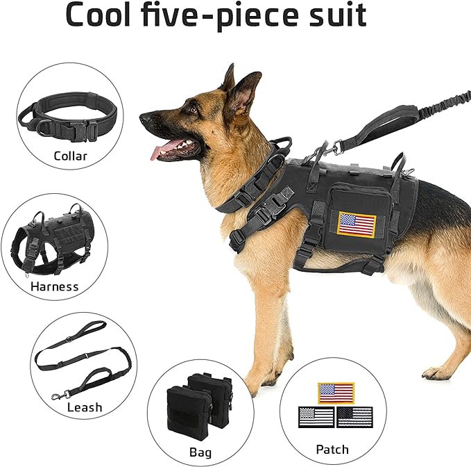 Forestpaw Tactical Dog Harness for Large Dogs