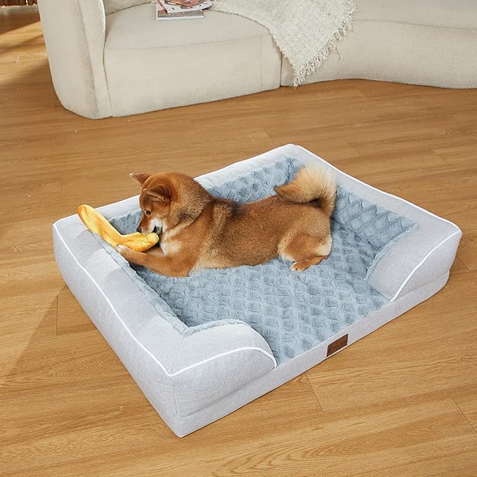 Memory Foam XXL Dog Bed with Bolsters