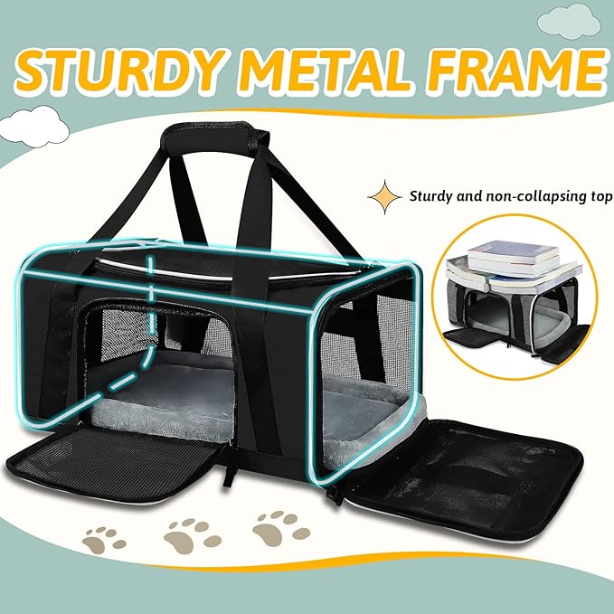 Petskd Pet Carrier 17x11x9.5 Alaska Airline Approved 1-10 LBS