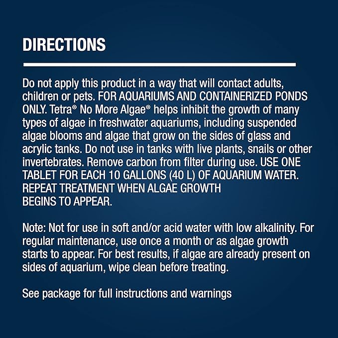 Tetra No More Algae Tablets 8 tablets,
