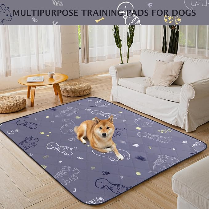 IEUUMLER Washable Pee Pads for Dogs 1 Pack EU007 (Gray 48"X48"-1pcs)