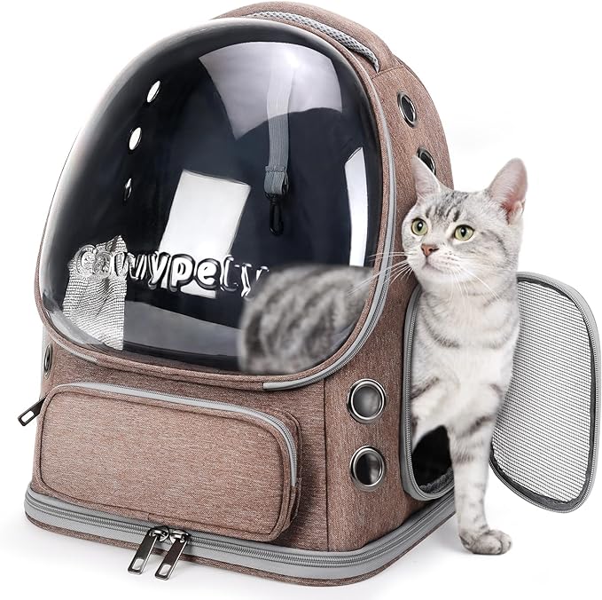 Cat Backpack Carrier 15lbs, Transparent