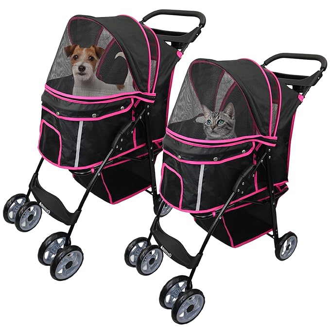 AmorosO 4 Wheels Pet Convenient Stroller