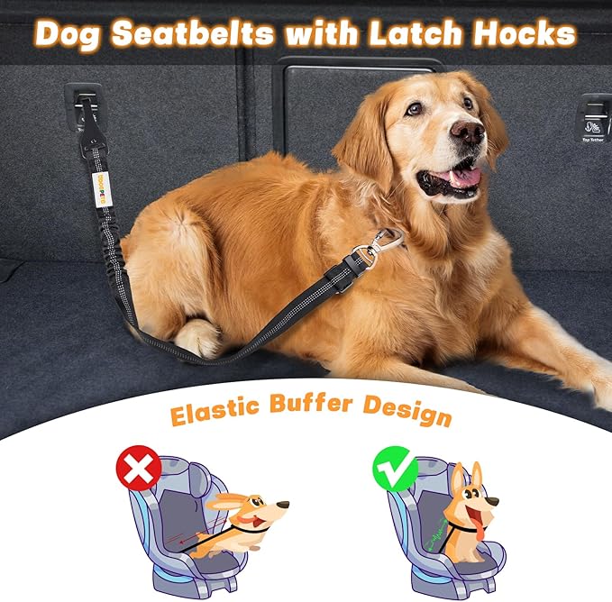 Dog Seat Belt for Car 4-in-1 Dog