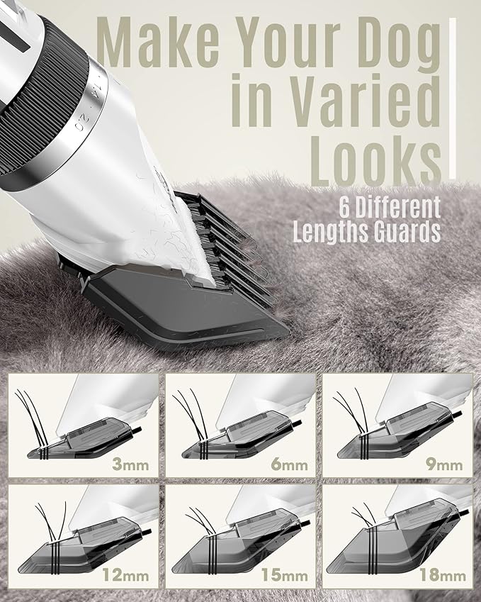 oneisall Dog Shaver Clippers Low Noise Rechargeable Cordless
