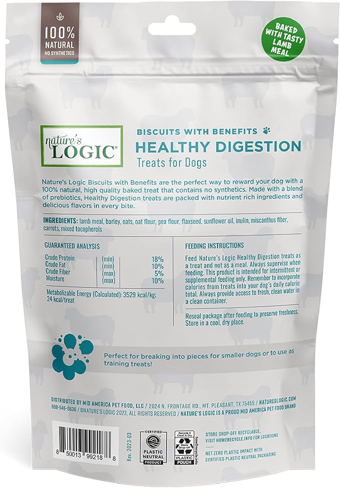 Nature's Logic Biscuits with Benefits Healthy Digestion 12oz