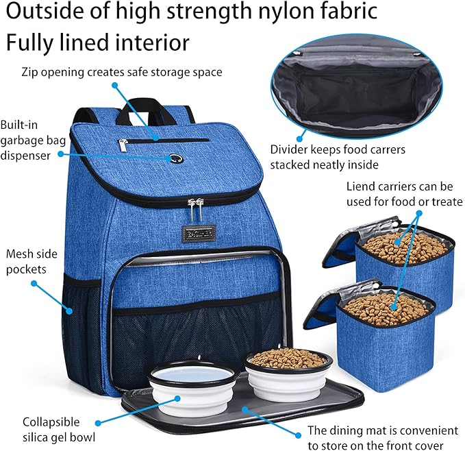 BAGLHER丨Dog Travel Bag 2 Silicone 2 Food