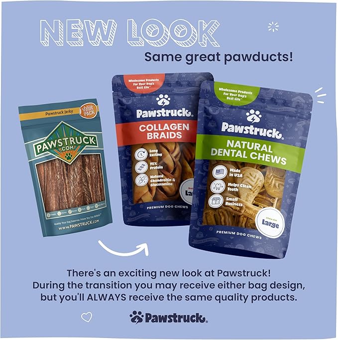 Pawstruck All-Natural 4" Bully Stick Rings for Dogs 100% Beef 25 Pack