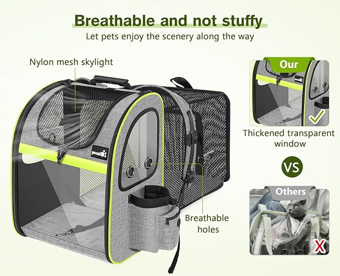 Pecute Pet Carrier Backpack 22 Lbs, 2 Small