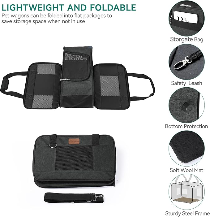 YITAHOME Pet Carrier for Medium Cats and Puppies 20lbs, Airline