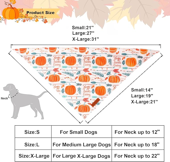 ADOGGYGO Thanksgiving Dog Bandana