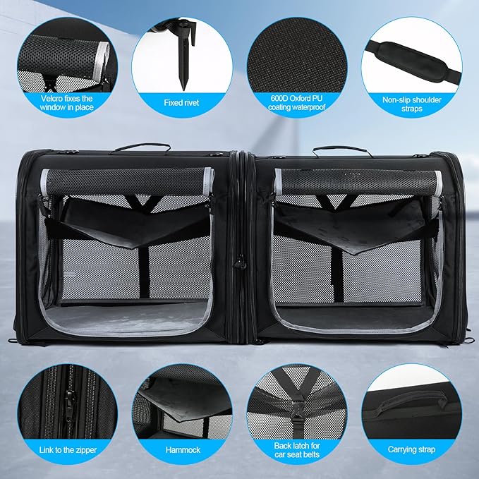 Portable 2-in-1 Pet Carrier