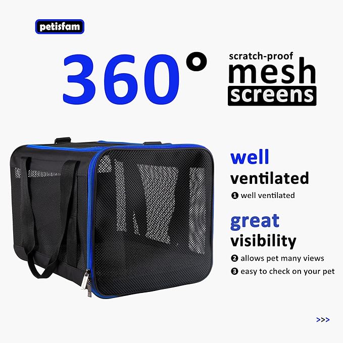 petisfam Easy Load Soft Pet Carrier Bag Cat for Medium