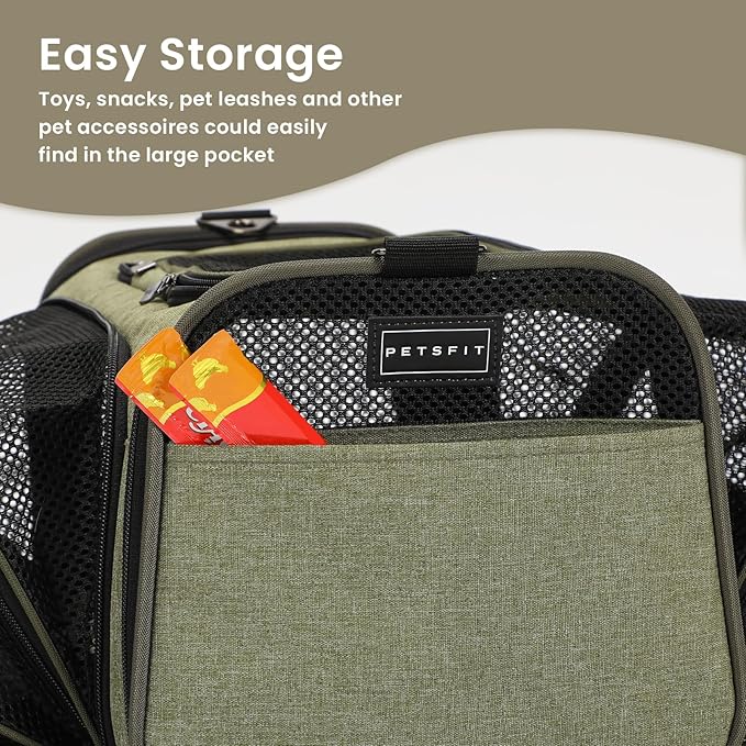 Petsfit Expandable Cat Carrier Dog Carrier 19x12x12 Inches