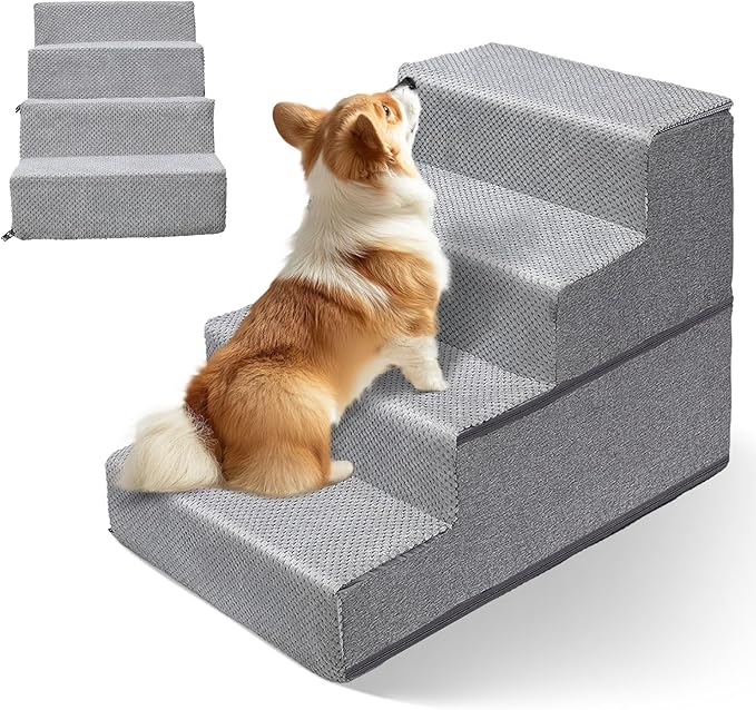 Topmart Dog Stairs for Small Dogs 4-Step,18.1" H,