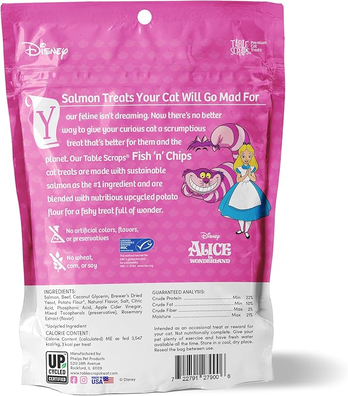 Disney Table Scraps Cheshire Cat Fish 'n' Chips 3 oz 2 Pack