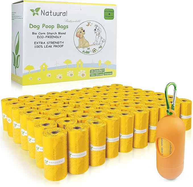 Poop Bags for Dogs-1050 Counts 70 Rolls 9x13 Inch, 100% Leak