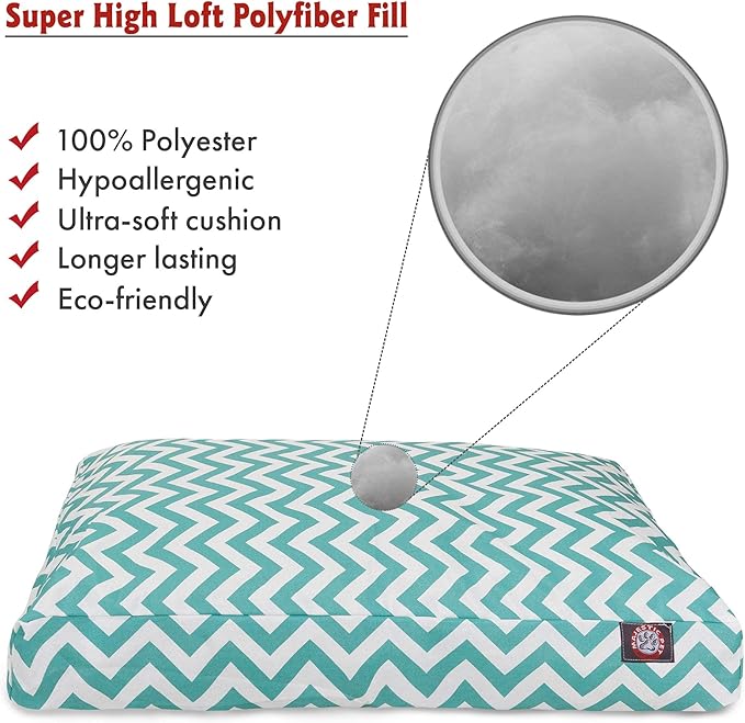 Teal Chevron Extra Large Rectangle Indoor Outdoor Pet