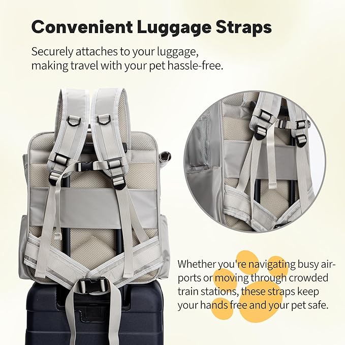 Tall & Expandable Cat Carrier Backpack 14x10x16 Inches, 27 Inches,