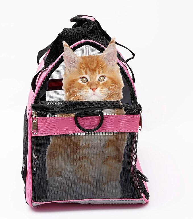 Pet Carrier Soft-Sided Carriers for Cat Carriers Dog Carrier for Small Medium Cats Dogs Puppies Pet Carrier Airline Approved up to 15 Lbs Cat Dog Pet Travel Carrier (Small