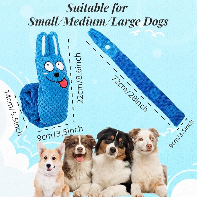 Squeaky Dog Puzzle Toys Interactive Plush Dog Toys Snuffle Mat for Dogs IQ Training Toys Foraging Instinct Training Puppy Toys for Small