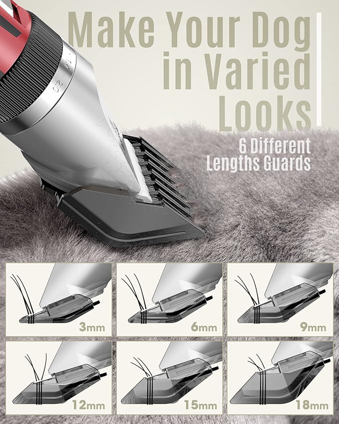 oneisall Dog Shaver Clippers Low Noise Rechargeable Cordless