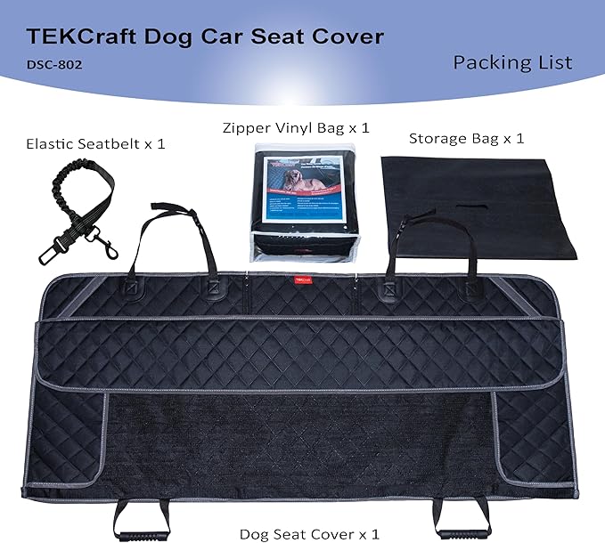 Dog Car Seat Cover Pet Backseat Cover Bench