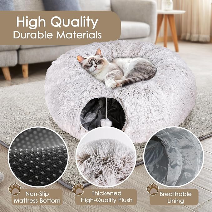 Cat Tunnel Bed for Indoor Cats