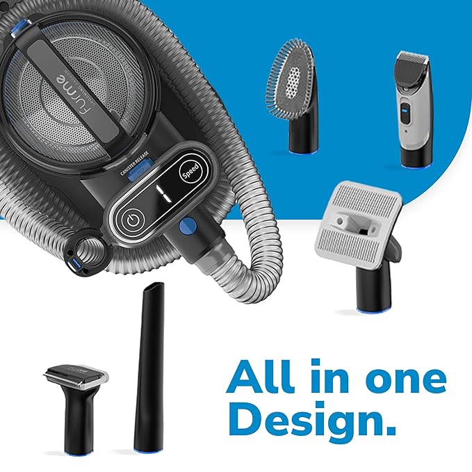 Professional Plus Pet Grooming Vacuum Kit with 5 Pet Grooming Tools & 2L Canister