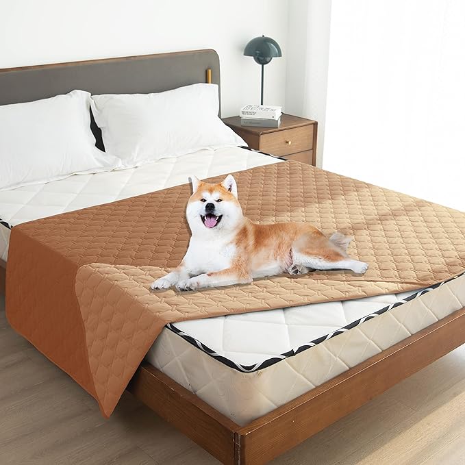 gogobunny 100% Double-Sided Waterproof Dog Bed Cover Pet Blanket Sofa Couch Furniture Protector for Puppy Large Dog Cat (52x82 Inch 1), Dark