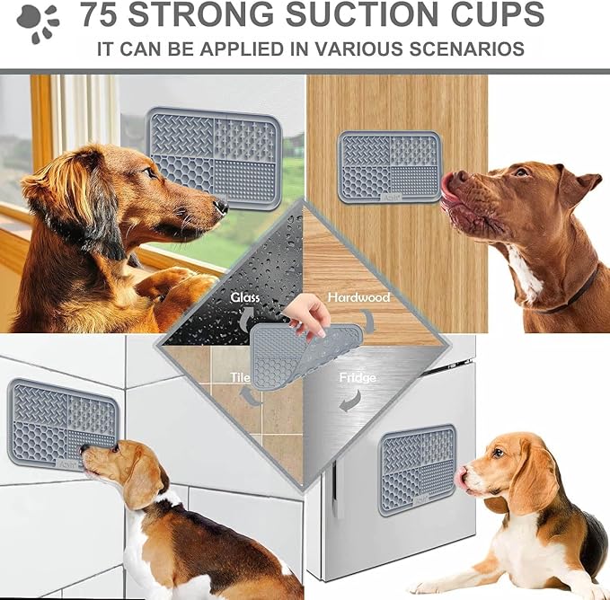 Licking Mat for Dogs & Cats 2 Pack (9.9'' × 6'')