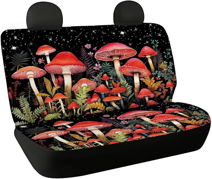 Tupalatus Stretchy Seat Cushion Cover Auto Interior Accessories Pet Dog Car Rear Bench Seat Covers Full Set of 2 Pack