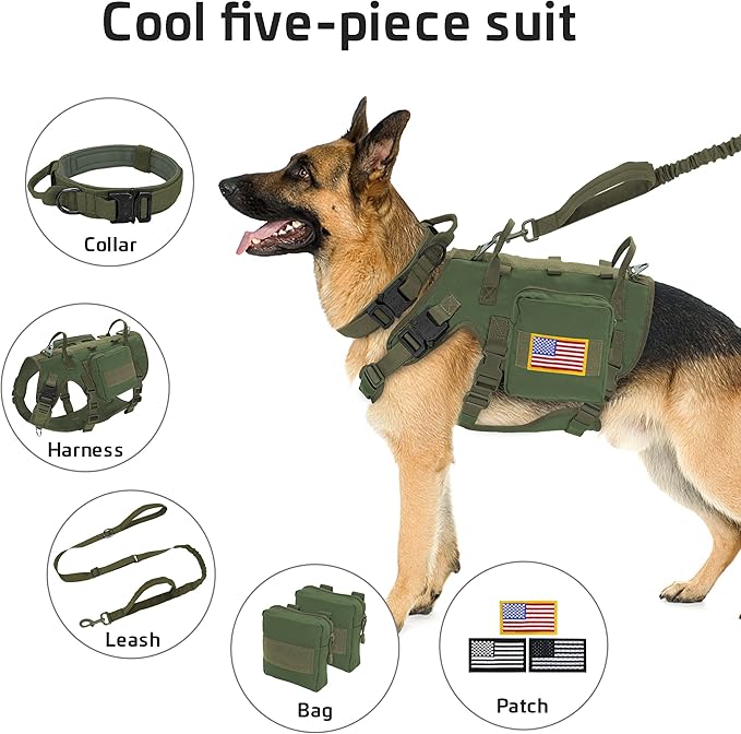 Forestpaw Tactical Dog Harness for Large Dogs