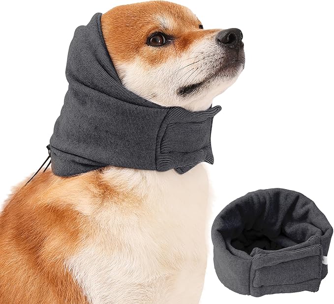 Dog Ear Muffs Noise Protection,Dog Hematoma Ear Wrap, Upgraded Velcro Dog Headband for Anxiety Relief, Warm Dog Ear Cover Winter Hat, Dog Ear Covers for Bath, Thunderstorms