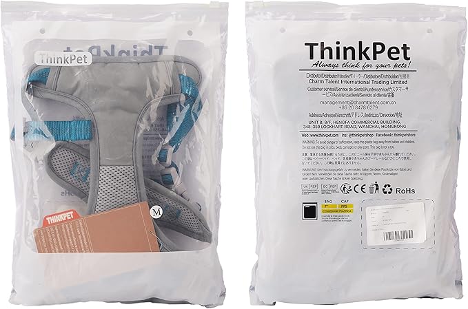 ThinkPet No Pull Harness Breathable Sport Harness with Handle-Dog Harnesses Reflective Adjustable for Medium Large Dogs