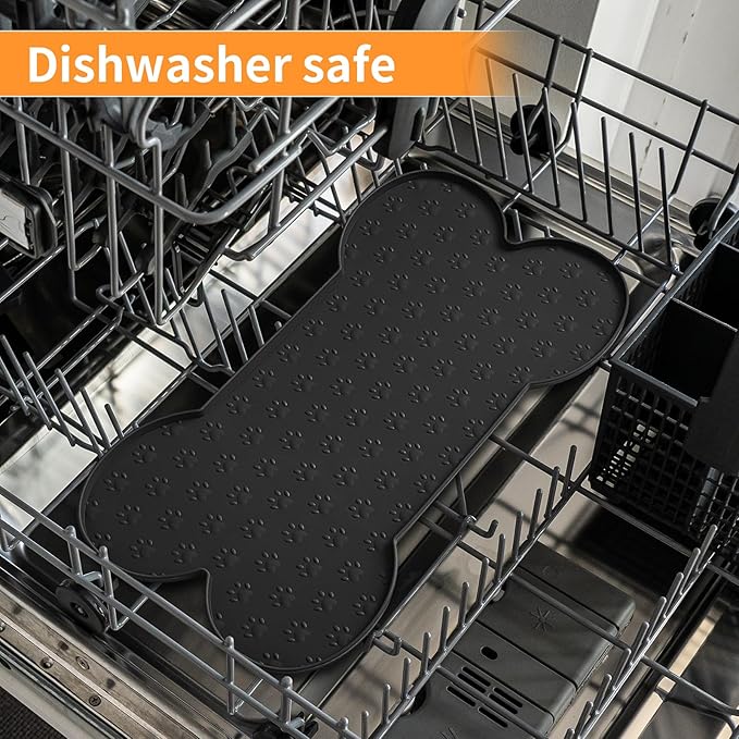 Dog Food Mat Anti-Slip Silicone Dog Bowl Mat